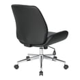 thumbnail image 3 of Office Star Products Black Faux Leather Chair with Chrome Finish Base, 3 of 9