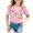 L356 Pink, variant on Curuila Child Toddler Girls T-Shirts Short Sleeve Cartoon Print Crew Neck Tops For Girls Loose Fit Fashionable Back To School Clothes Size 18-24 Months