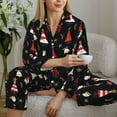 thumbnail image 6 of Daiia Christmas Tree and Gold Socks for Women's Long-Sleeved Pajama Set – Soft & Comfortable Sleepwear Button-Up Pajamas Cozy Lounge Wear-, 6 of 7