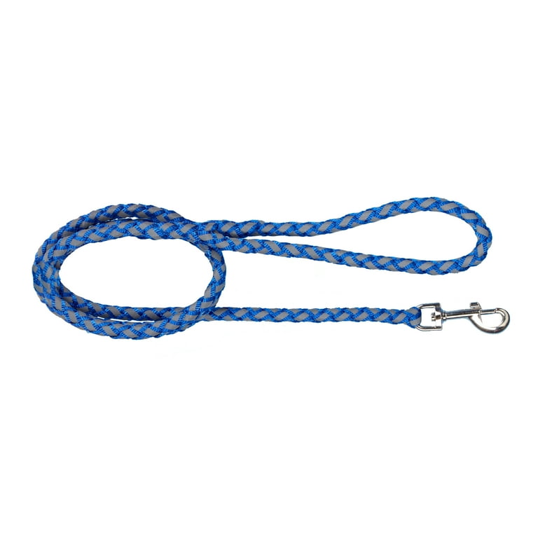 Vibrant Life Reflective Rope Dog Leash Blue Gray 5 ft