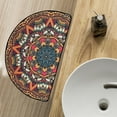 thumbnail image 6 of Colorful Half Circle Doormat Boho BathMat Semi Round Non-Slip Bathroom Rugs Floor Mat Linen Half Sun and Moon Rug Bohemian Decor Bath Door Semicircle Mats, 6 of 7