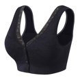 thumbnail image 2 of Byworldtasic Women Front Snap Closure Wireless Bra Floral Lace Wide Strap Comfort Bralette Everyday Ladies Plus Size Bra, 2 of 5