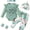 Light Green, variant on Zehjuhan Newborn Baby Girl Clothes Hello I'm New Here Letter Romper Floral Pants Hat Headband Gloves Coming Home Outfits
