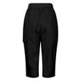 thumbnail image 5 of RUTAYY Women's Capri Pants Casual Summer with Drawstring Elastic Waistband and Side Pockets Comfortable Lightweight Solid Color Classic Stylish Trousers, 5 of 8