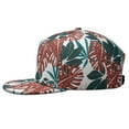 thumbnail image 3 of Botanical Palm Leaf Trucker Hat - Flat Visor Cap for Casual Daily Wear | Tropical Art, 3 of 8