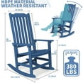 thumbnail image 3 of Patio Rocking Chair, Oversized Rocker Chair for Adult, All Weather Rocking Chair Outdoor, High Back Porch Rocker, Rocking Chairs for Garden, Backyard, Poolside,380lbs, 3 of 8