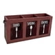thumbnail image 4 of Porta utensilios Porta cubiertos con 3 compartimentos Multiusos Decoración moderna Rojo, 4 of 9