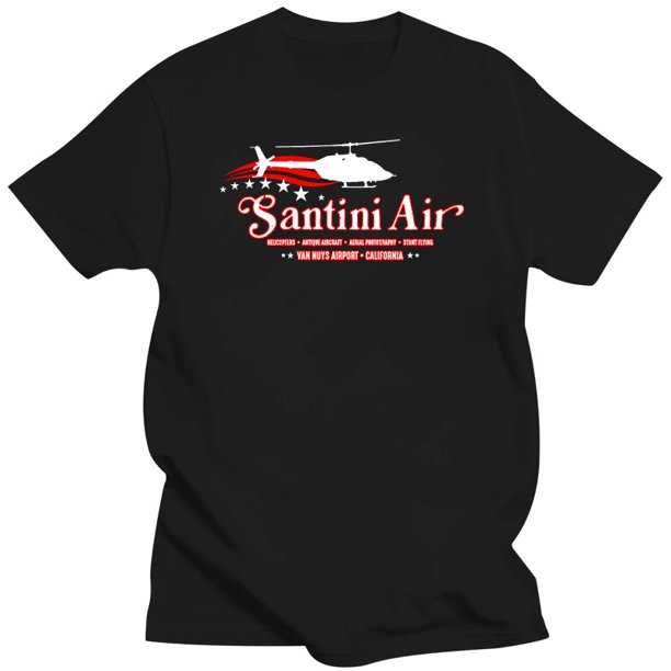 Camiseta inspirada en Santini Airwolf camiseta Retro de los años 80 y EE.UU. UU. camiseta de televisión acrobática de helicóptero camiseta grande y alta