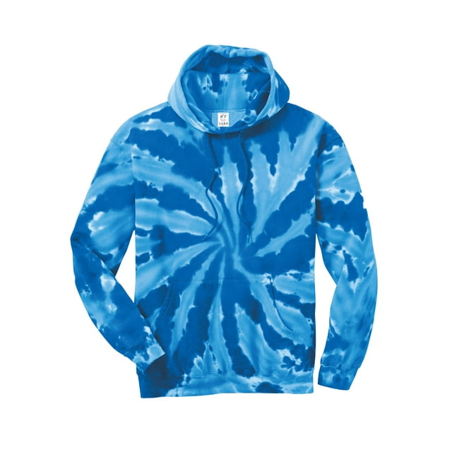Gravity Threads Mens Tie-Dye Pullover Hoodie Sweater - Royal - 3X-Large