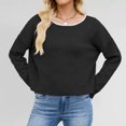 thumbnail image 5 of Goodw7 Women's Casual Round Neck Pullover, Loose Fit Color Block Knit Sweater, Comfortable Top Suitable for Daily Wear Weekend Trips and Casual Gatherings, 5 of 6