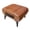Orange, variant on Small Footstool Ottoman - Stylish and Functional Modern Faux Leather Footrest for Extra Seating in Living Room, Entryway, or Office