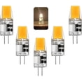 thumbnail image 1 of G4 LED Bulb, LED G4 4W Equivalent 50W Halogen Lamp, AC/DC 12V G4 Bulbs, Non-Dimmable, Warm White 3000K 500LM Eye Protection, 5PCs, 1 of 5