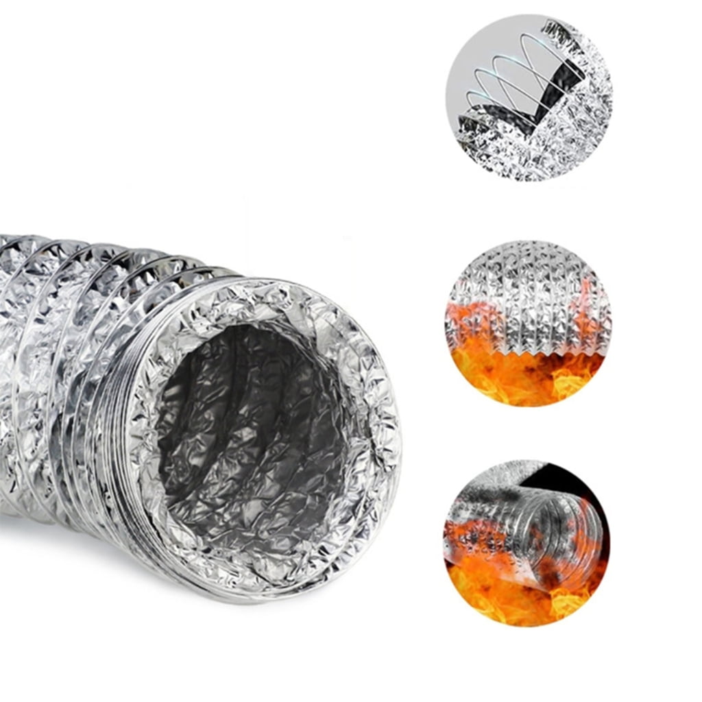 PatungKu Flexible Aluminum Ducting Dryer Vent Hose for HVAC Heating Cooling Ventilation