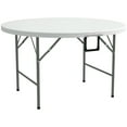thumbnail image 1 of Outsunny Folding Patio Table Outdoor HDPE Round Picnic Table for 6, White, 1 of 10