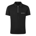 thumbnail image 3 of Mens Shirts Polo Shirts Short Sleeve Zipper Pocket Solid Holiday Tops Summer Clothing,Dark Gray,L, 3 of 4