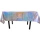 thumbnail image 1 of Nvzi 6 Pack Iridescence Plastic Tablecloths Shiny Disposable Laser Rectangle Table Covers Foil Metallic Tablecloth Iridescent Party Decorations Birthday Wedding Christmas 54x108，Silver B, 1 of 4