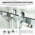thumbnail image 3 of MCOCOD 56 to 61 in. W x 76 in. H Modern Frameless Double Sliding Shower Door, Chrome Finish, 3 of 10