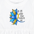 thumbnail image 3 of Inktastic 3-21 World Down Syndrome Day Ribbon and Sunflower Girls Baby Dress, 3 of 4