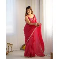 thumbnail image 2 of Sethi Trades Premium Gold Crush Tissue Silk Pre-Draped Saree with Fancy Lace Border & Embroidered Blouse – Ready to Wear Traditional Ethnic Attire, 2 of 9