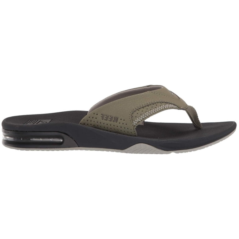 Reef Men\'s Fanning Bottle Opener Dark Gray Flip Flops Reef Men main image 3