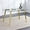 Gold+Transparent, variant on Modern Minimalist Rectangular Tempered Glass Dining Kitchen Table with Metal Legs Easy Clean Glass Tabletop for 4-6 Dining Room, Living Room, Office, Can be Used as Desk