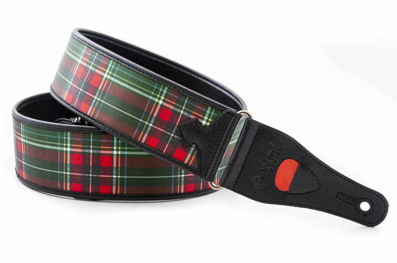 RightOn! Talisman Scottish Tartan  Green Guitar Strap