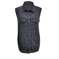 thumbnail image 6 of Lindreshi Jean Jacket Women Fashion Women Casual Pockets Button Sleeveless Tops Jacket Denim Coat, 6 of 8