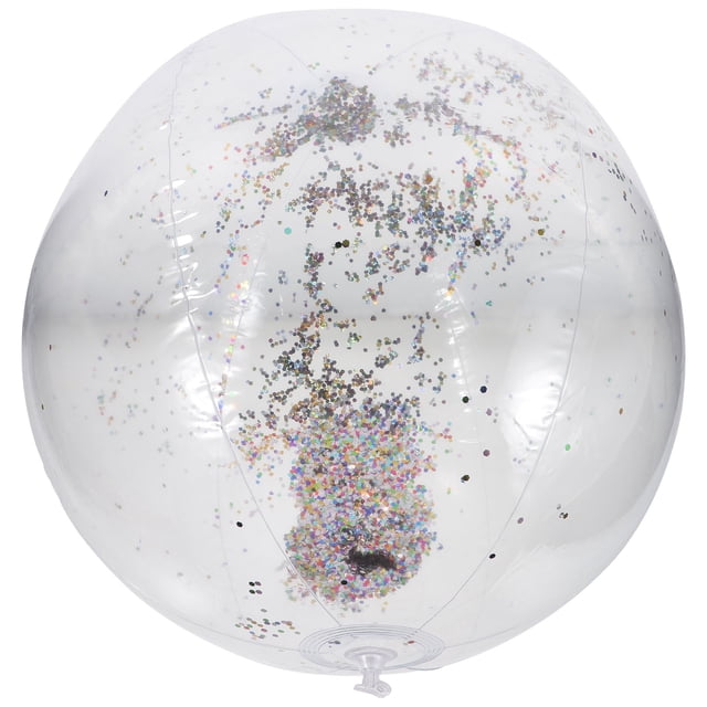 1 Set of Inflatable Glitter Sequins Beach Ball Inflatable Beach Ball Decorative Beach Ball Kids Beach Ball Toy