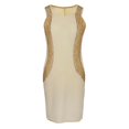 thumbnail image 2 of Vestido de Oficina Hugo METRO Sin Mangas Ajustado Beige para Mujer, 2 of 9