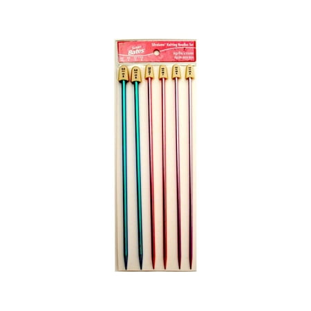 Bates Silvalume Knitting Needles Set Sz.6,7,8