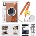 thumbnail image 1 of shiyou-WOGOZAN Accessories Kit for Fujifilm Instax Mini EVO Instax Camera, Including Mini EVO Clear Case, Lens Cap, Adjustable Brown Strap, Mini Photo Album, Screen Protector, DIY Sticker (No Camera), 1 of 4
