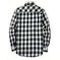 thumbnail image 3 of Inglocry Mens Flannel Plaid Shirt Casual Long Sleeve Button Down Shirts with Pockets Vintage Shirts For Men White 3XL, 3 of 4