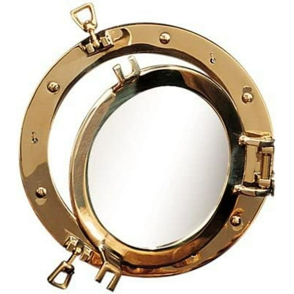 Bilot 8" Polished Brass Nautical Porthole Window
