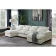 thumbnail image 2 of Pouseayar Oversized  Linen Blend Sectional Modular Sectional Fabric Sofa, Extra Large U Shaped Couch with Reversible Chaise, 4 Seat Modular Sofa with 2 Storage Ottoman, 2 of 6