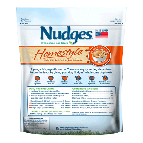 nudges chicken pot pie dog treats