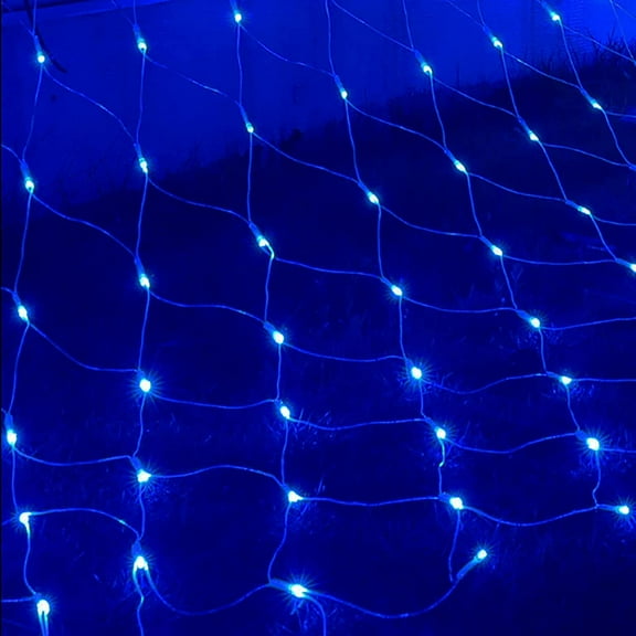 4.9ft x 4.9ft 96 LED Mesh Net String Lights Christmas Fairy String Lights Outdoor Plug in String Light For Xmas Party Wedding Holiday Decor