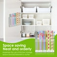 thumbnail image 3 of Ikoopy Transparent Acrylic Straw Holder With Adhesive Sticker Compact Compartmental Tumbler Straw Organizer for Kitchen Counter Cabinet, 3 of 10