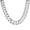 Rhodium Silver, variant on 925 Sterling Silver 3mm Super Flat Cuban Chain Necklace 16