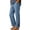 Blue, variant on VBVC Women's Button Slit Hem Capri Pants,Straight Leg Cropped Trousers For Women,Ladies Summer Cotton-Linen Sweatpants with Pockets,Black,S-2XL