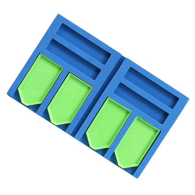 Decodeary Practical Painting Tray Organizer Multi -Boat Holder Jar Containers Painting Kits Beading Storage Tray DIY Craft Blue combination 1 1Set
