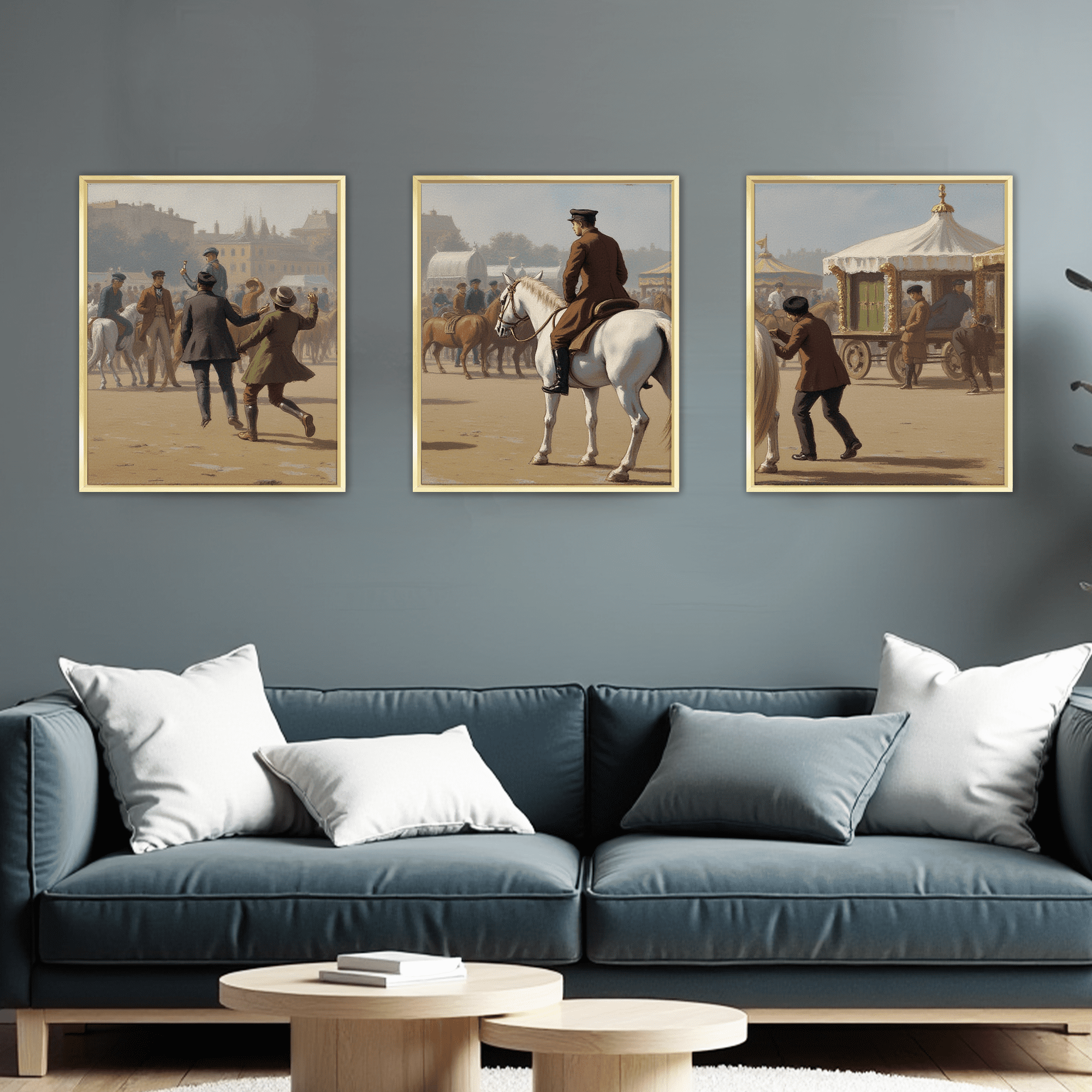 MAYEERTY Modern Abstract Wall Art Painting, Living Room Decor, Gold Aluminum Alloy Frame, 23.6"x15.8"