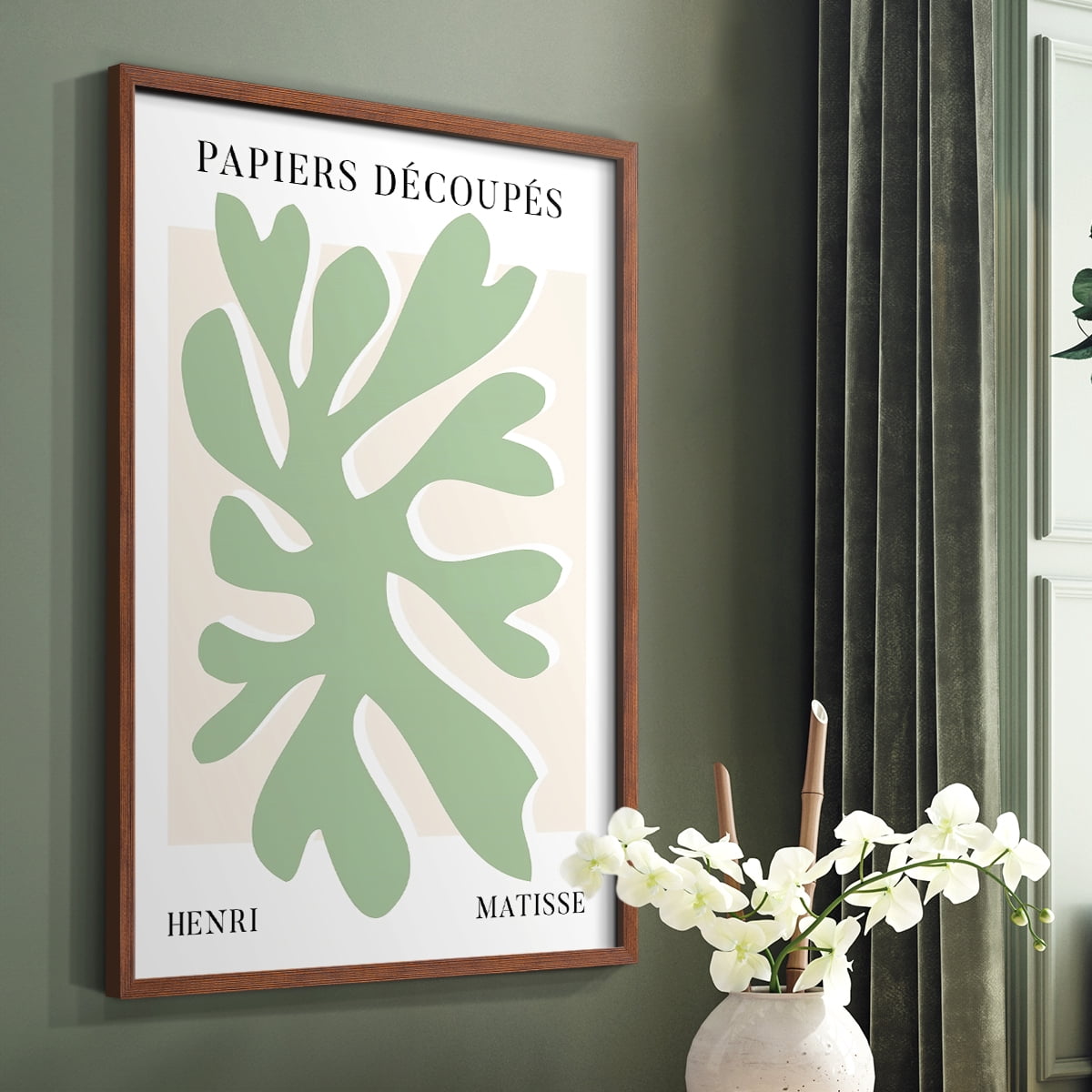 Matisse CV Framed Print in Brown Solid Wood 16 x 20 Framed Print