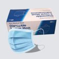 thumbnail image 1 of 150 mascarillas antipolvo desechables azules de tres capas para adultos empaquetadas individualmente con tela Meltblown JAMW Sencillez, 1 of 5