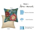 thumbnail image 4 of Liora Manne Marina Secret Garden Indoor Outdoor Decorative Pillow Aqua, 4 of 4