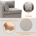 thumbnail image 3 of COSIEST 2-Piece Outdoor Furniture Gray Loveseat Wicker with Cushions, Pillows, 3 of 6