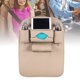 thumbnail image 5 of Bolsa Trasera Para Asiento Coche, Bolsa Trasera Para Silla De Coche Con Múltiples Bolsillos, Protector De Ahorro De Espacio, Organizador De Respaldo Asiento Cuero PU Para Vasos Agua, Pañue(Beige), 5 of 12