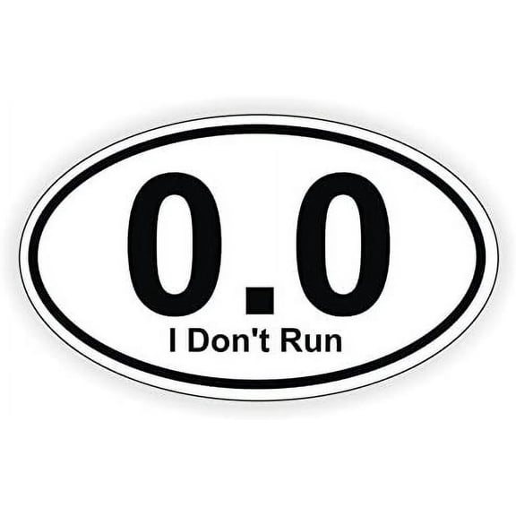 0.0 Oval Euro Vinyl Bumper Sticker / Decal / Label Weatherproof Funny 13.1 26.2 | Size: 3" x 5"
