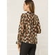 thumbnail image 5 of INSPIRE CHIC Blusa con cuello en V y lazo floral para mujer, camisa de manga larga con volantes y trompeta vintage, top ejercito verde XS, 5 of 6