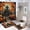 style-382, variant on Shower Curtain Sets with Rugs 4 Piece Rug Toilet Lid Cover And Non-Slip U Shape Mat Halloween Pumpkins Haunted House Full Moon Waterproof Shower Curtain Happy Halloween Crazy Witches