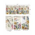 thumbnail image 5 of Colorful Flowers Kitchen Curtain Valances for Windows Farmhouse Short Curtains, Spring Botanical Wild Florals Herbs Rod Pocket Valance Curtain for Bedroom Cafe Living Room 60"x14", 5 of 8